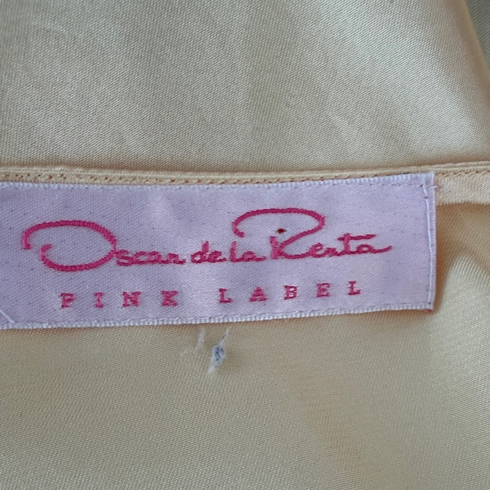 Vintage 1990s Oscar Delmla Renta Pink Label Cream Silky Top Possibly size large - Picture 6 of 6